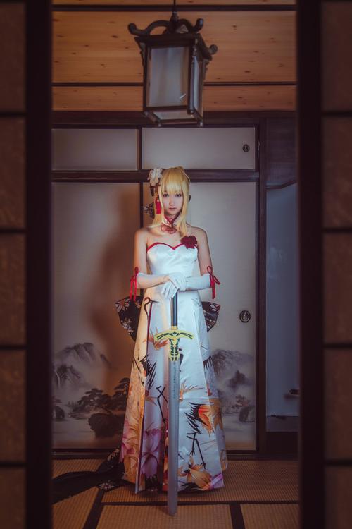 saber 仙鹤礼服cosplay