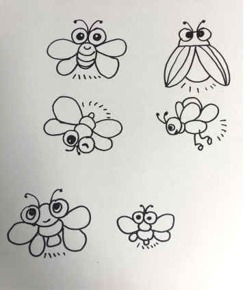 少儿创意美术《夏夜萤火虫》,好梦幻的场景啊!