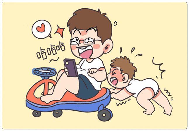 爸爸带娃翻车现场男人带娃时脑子里到底在想啥