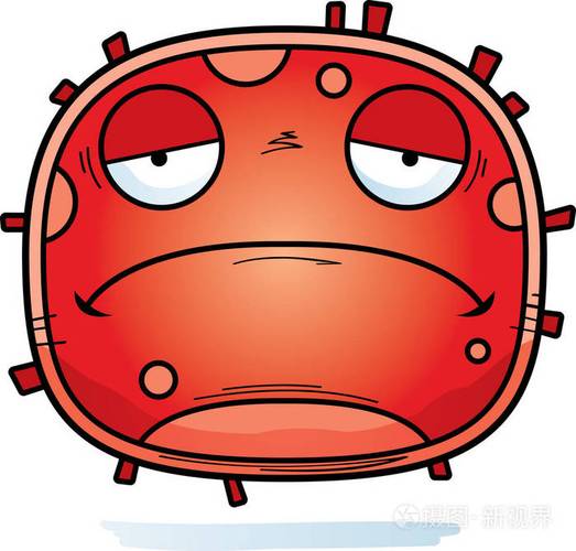 血红细胞愁容的卡通插图