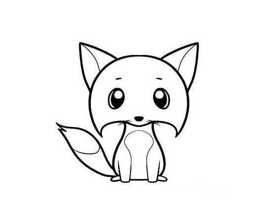 教你怎么画简单可爱的超萌小狐狸的卡通简笔画