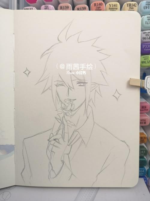 雨茜手绘凹凸世界安迷修附线稿