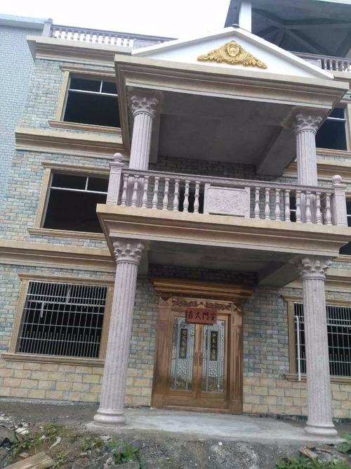 现代欧式风格农村大门罗马柱装修效果图