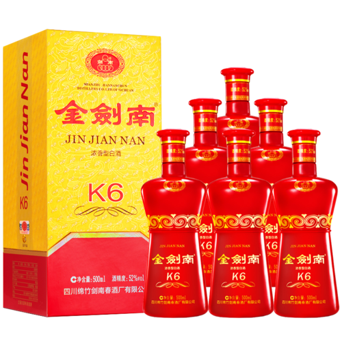 剑南新版香型500ml整箱k6酒厂金剑南白酒