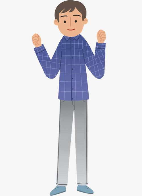 关键词 : 男人,蓝色衣服,中年男人,高兴地,手绘,人物画