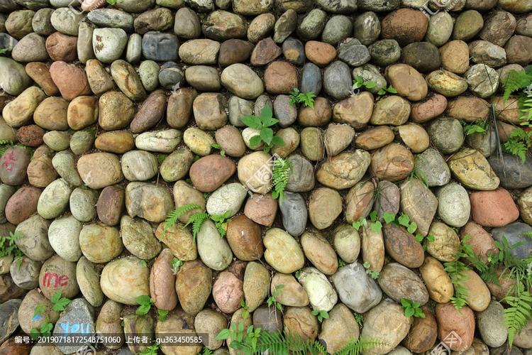 [正版商业]鹅卵石墙