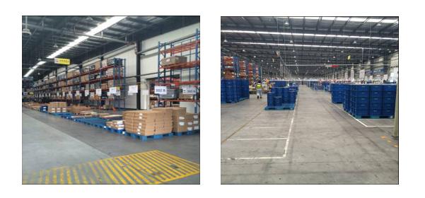 生产现场物料摆放整齐,归类分明