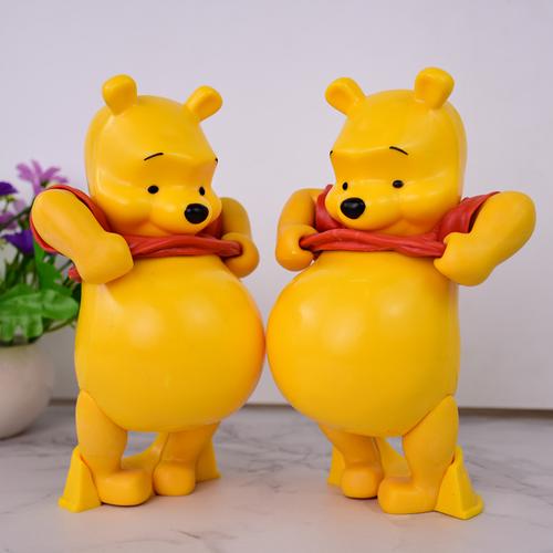 小熊维尼大肚子手办桌面摆件模型人偶公仔礼物winnie手办
