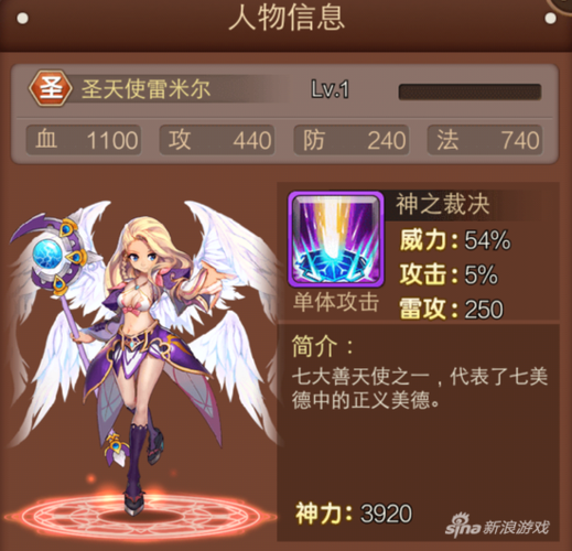 天使童话online伙伴 天使军团圣天使雷米尔
