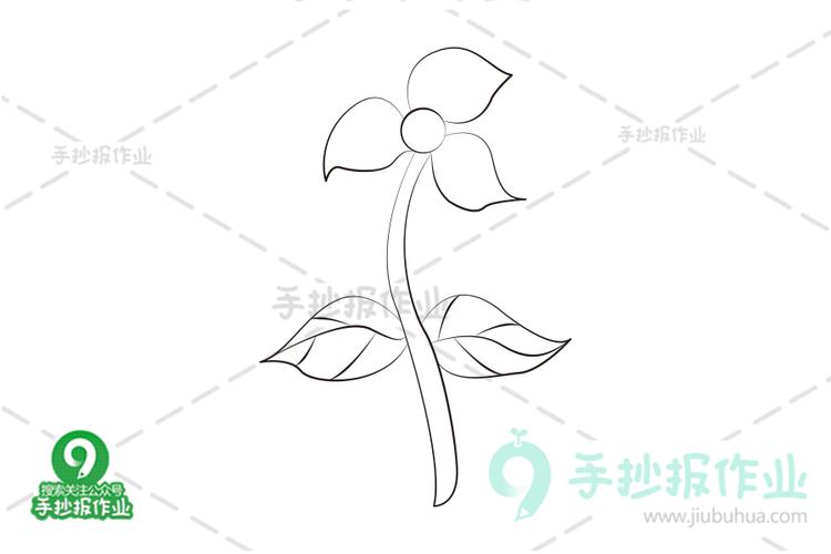 专辑 植物主题简笔画 三角梅简笔画  涂上颜色,简单又漂亮三角梅简笔