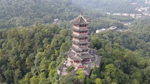 都江堰玉垒阁玉垒山俯瞰都江堰全城_3840x2160_高清