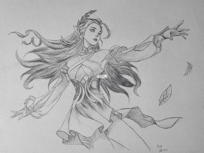王者荣耀艾琳_王者荣耀_王者荣耀怎么样_素描_文化
