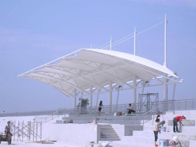 全国主席台膜结构张拉膜膜结构停车棚 钢结构/膜结构商品大图