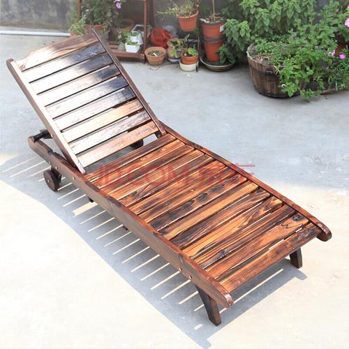 老年人用躺椅阳台晒太阳木头老式躺椅实木躺坐两用折叠床椅木质沙滩椅