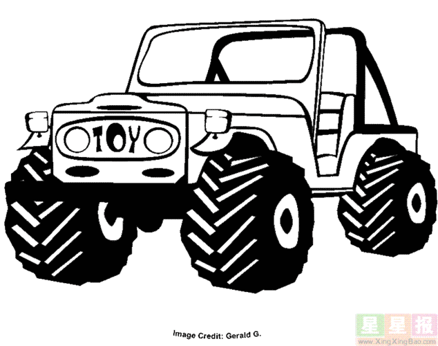 越野车简笔画