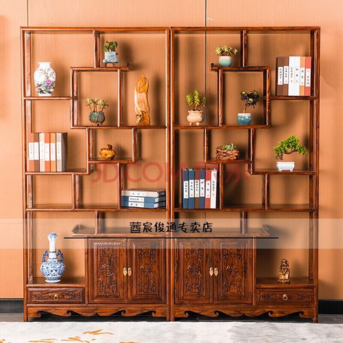 博古架实木中式多宝阁茶叶茶具茶室置物摆放架古董架