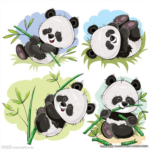 熊猫设计图__花边花纹_底纹边框_设计图库_昵图网.