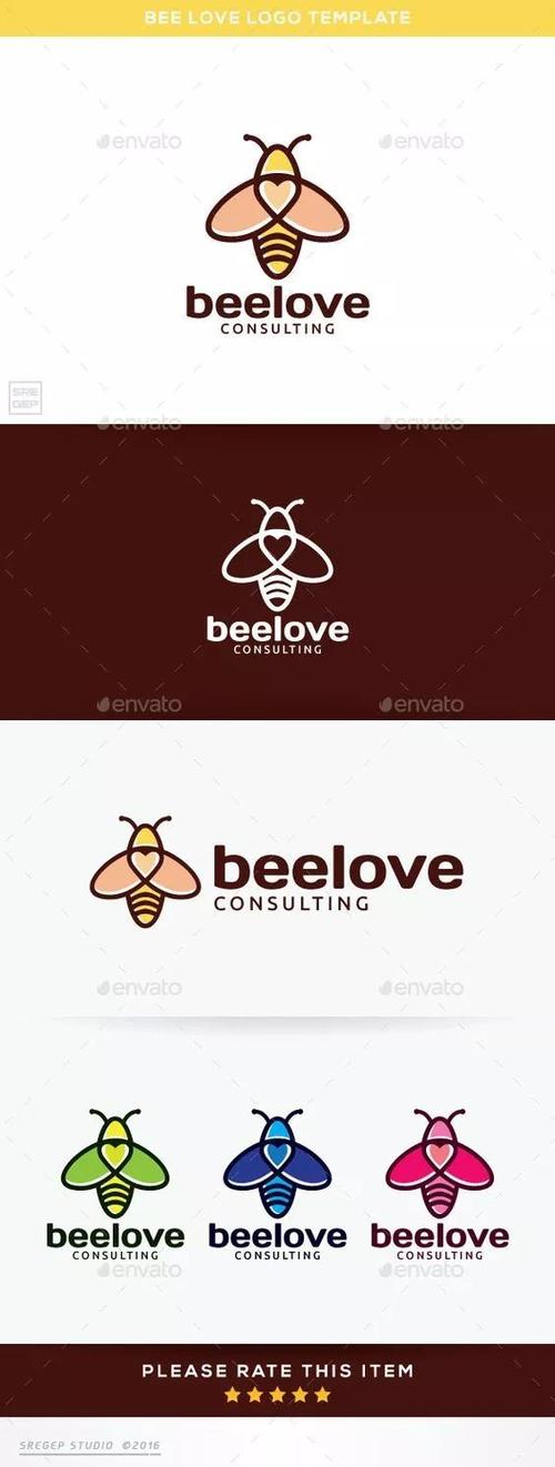 蜜蜂及蜂蜜logo设计参考