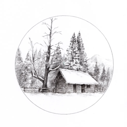 给你送上一幅治愈心灵的素描雪景