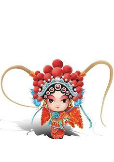 com q版京剧形象,小生,花旦,花脸,状元,武生,刀马旦,一级的帅!喜欢就
