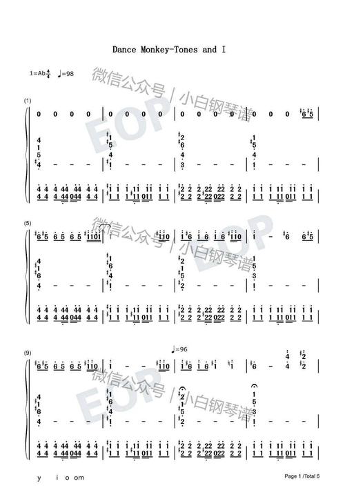 琴谱dancemonkey抖音爆火tonesandi含简谱