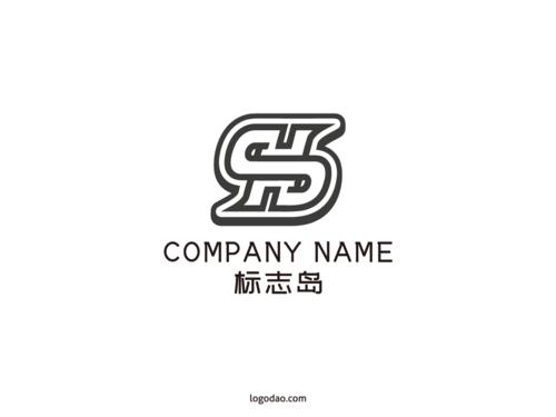 sh字母创意标志logo设计免费下载