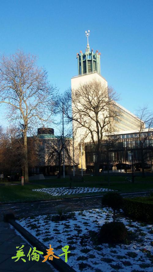 远眺纽卡斯尔大学的建筑.