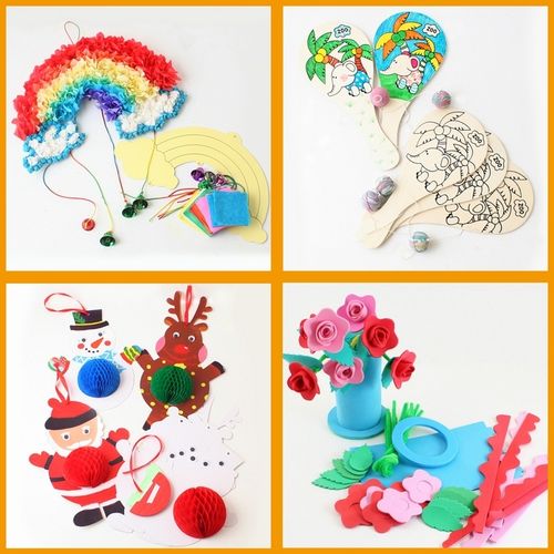 儿童礼物幼儿礼物手工diy儿童手工制作创意美术材料包美劳课程-中