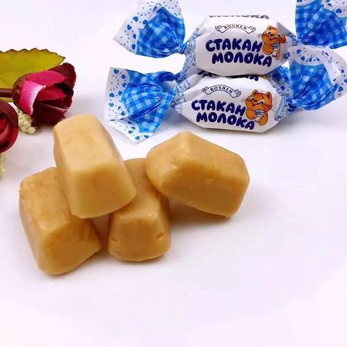 乌克兰进口如胜rushen喵心夹心奶糖特产零食食品糖果