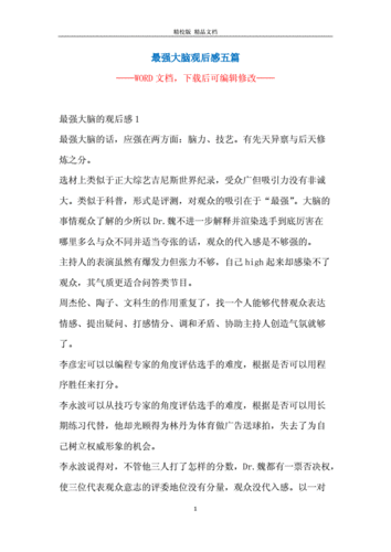 最强大脑观后感五篇.docx 9页