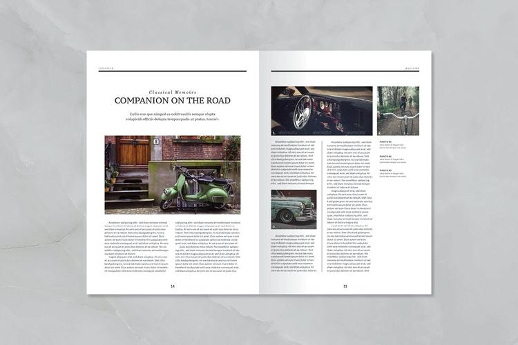 清洁优雅杂志模板素材下载mozavir magazine