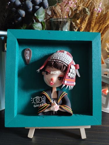 56个民族服饰|哈尼族|黏土少女插画_民族服饰_粘土_插画_保定攻略_叫