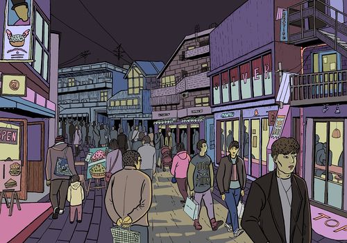 步行街|插画|涂鸦/潮流|辰晓 - 原创作品 - 站酷 (zcool)