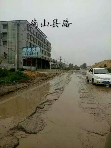河南确山县从刘岗至杨店境内的s335省道(明正公路)路面坏的不可言喻