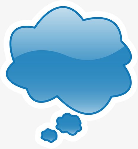 手绘蓝色对话框