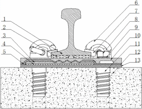 一种约束导向型轨道减振扣件结构制造技术