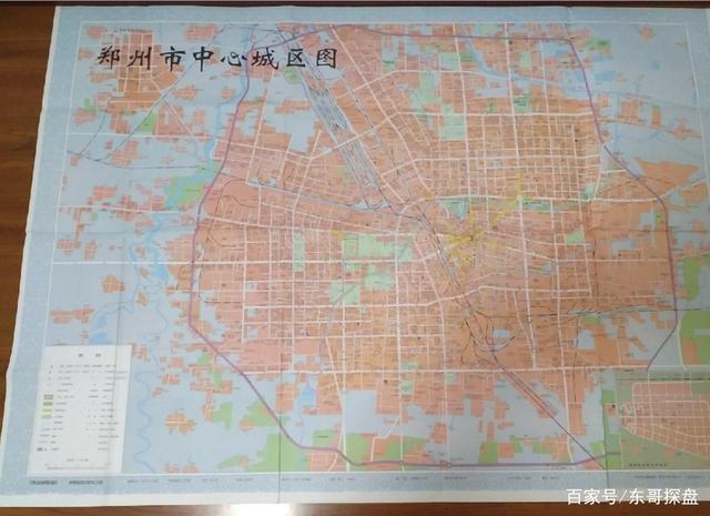 2001年左右的郑州地图,紫边是老三环线