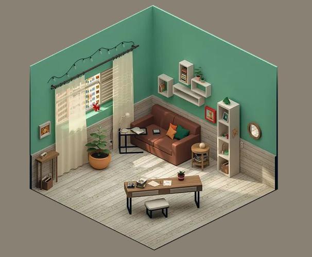 卡通 日式 书房 室内场景【一集】_卡通_动漫_书房_建模_教程_maya