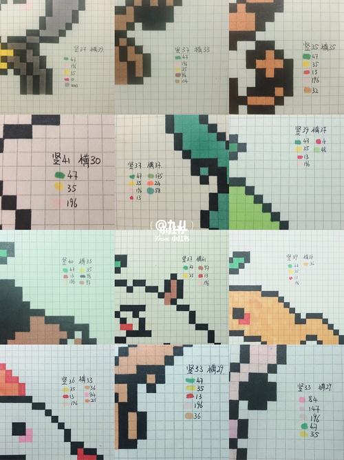 像素画 网格画 团子十二生肖(3)合集