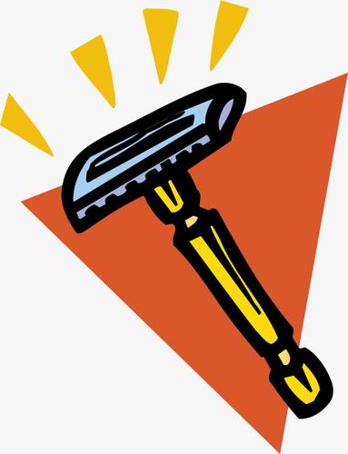 卡通彩色手动刮胡刀矢量