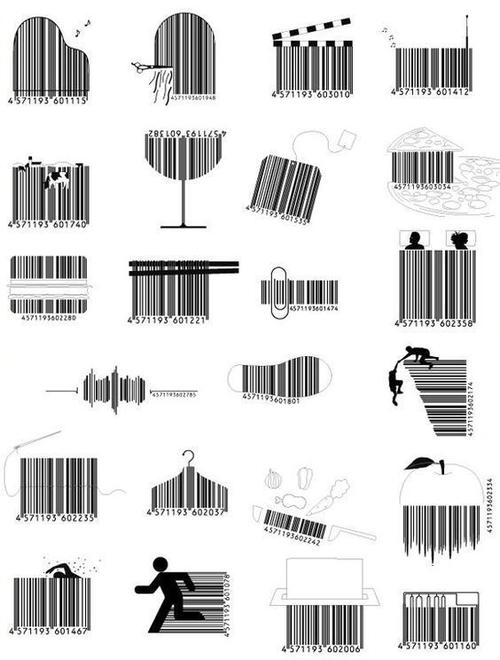 创意条形码设计一组.