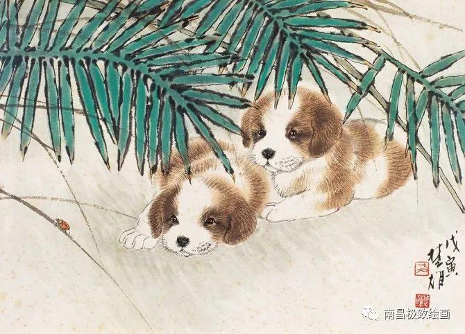 国画——犬-极致绘画美术培训