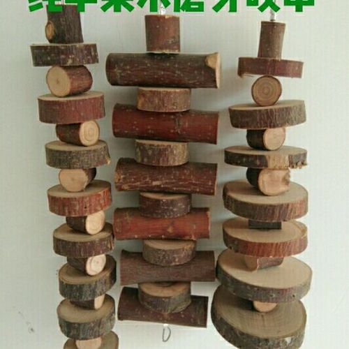 苹果枝原木磨牙咬串龙猫荷兰猪兔子松鼠等磨牙玩具苹果枝磨牙棒