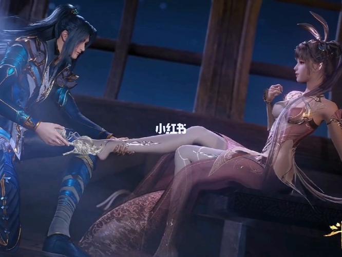 唐三给小舞穿鞋这画面好美!