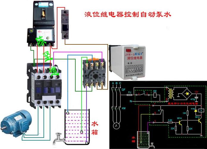 求正泰cjx2-12交流接触器与全自动水位控制器接线图