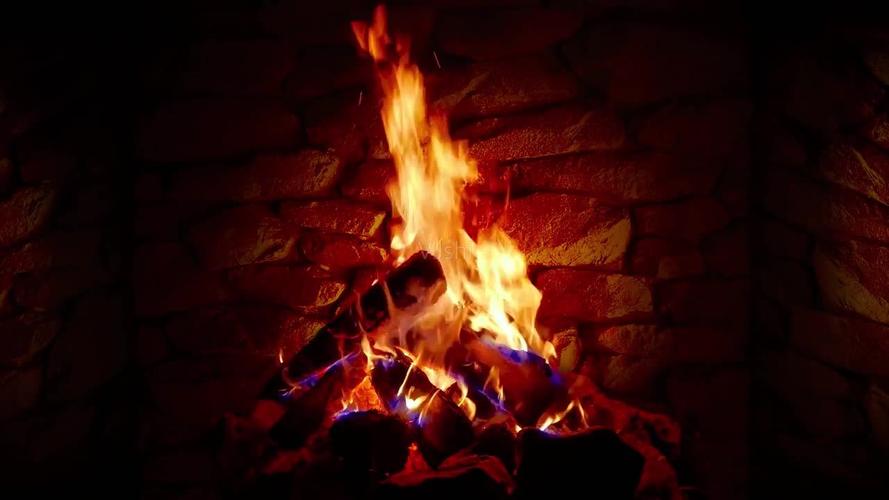 火堆火苗木材木炭壁炉取暖