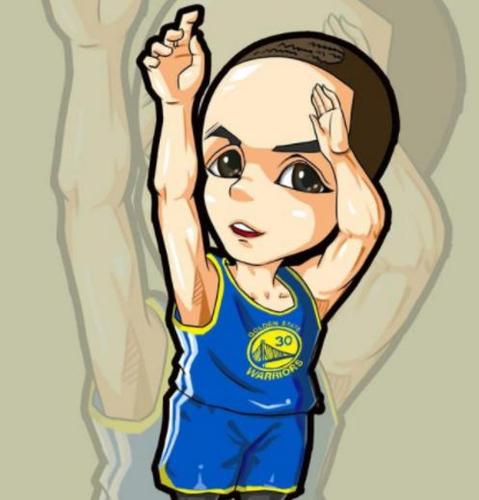 nba库里卡通简笔画