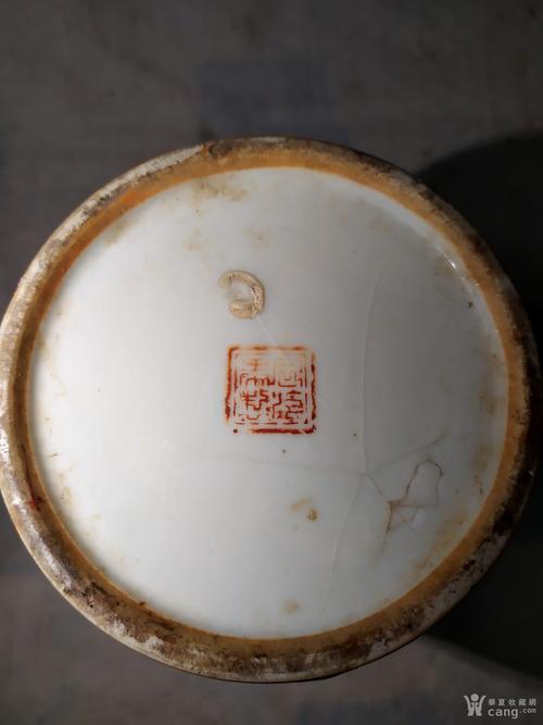 瓷器 民国 5725民国太师少保蓝彩帽筒
