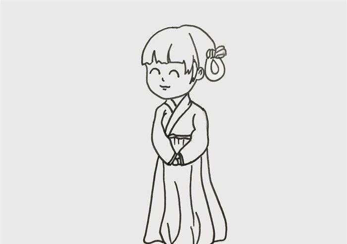 古代女子怎么画_人物简笔画_简笔画大全