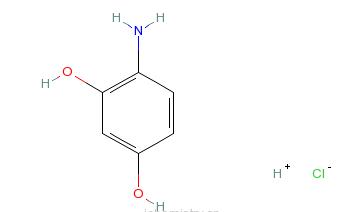 4-氨基-1,3-苯二酚盐酸盐是一种化学物质,化学式是c6h8clno2.